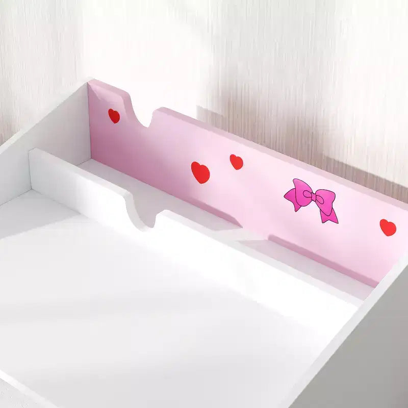 Set Scrivania e Sedia per Bambini Grigio/Rosa, 1 Posto, Età 3-9