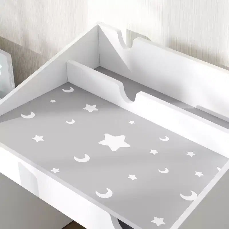 Set Scrivania e Sedia per Bambini Grigio/Rosa, 1 Posto, Età 3-9