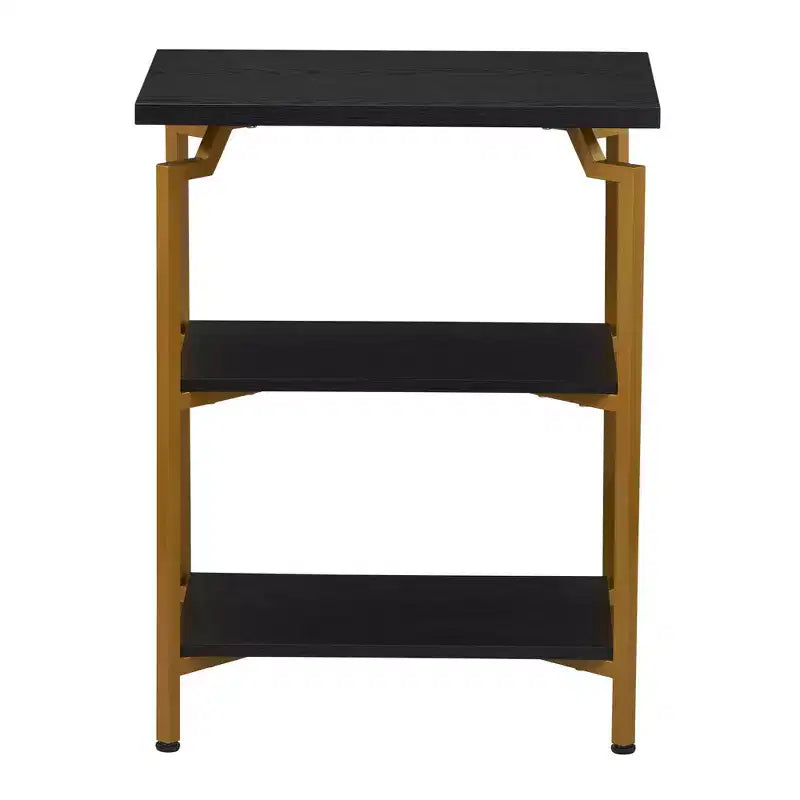 Libreria stretta a giorno in Quercia Nera/Noce Americano rustico, 3–4 ripiani, montaggio da 1 persona