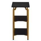 Libreria stretta a giorno in Quercia Nera/Noce Americano rustico, 3–4 ripiani, montaggio da 1 persona