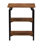 Libreria stretta a giorno in Quercia Nera/Noce Americano rustico, 3–4 ripiani, montaggio da 1 persona