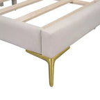Daybed imbottito grigio/beige con testiera e bracciolo – Singolo/Una piazza e mezza, 1 persona