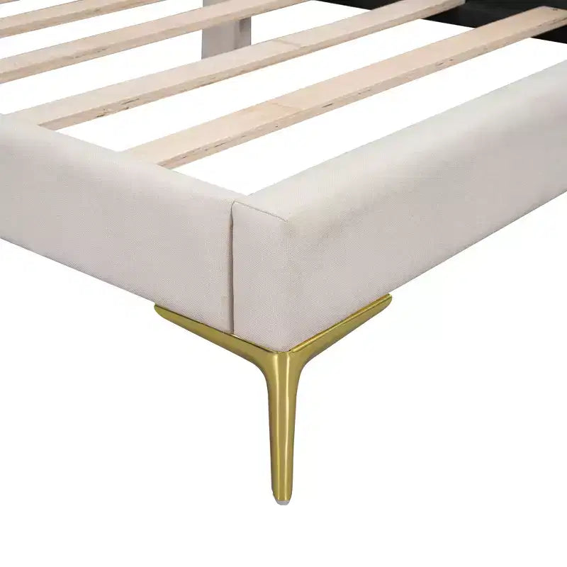 Daybed imbottito grigio/beige con testiera e bracciolo – Singolo/Una piazza e mezza, 1 persona