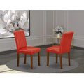 Sedie da pranzo Parsons in similpelle bordeaux, set da 2
