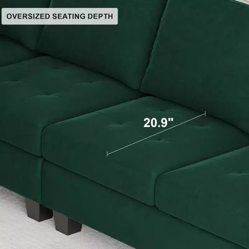 Poltroncina monoposto senza braccioli trapuntata in velluto nero / blu / verde / grigio, 1 posto