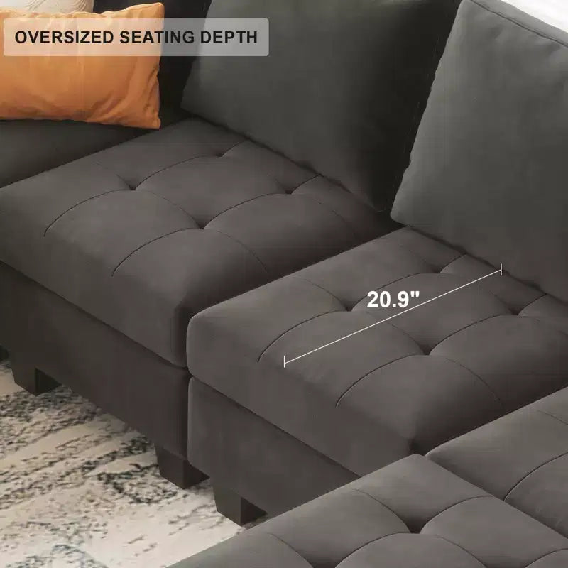 Poltroncina monoposto senza braccioli trapuntata in velluto nero / blu / verde / grigio, 1 posto