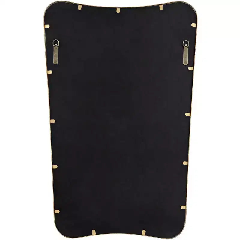 Specchio da parete rettangolare in ottone, set da 2