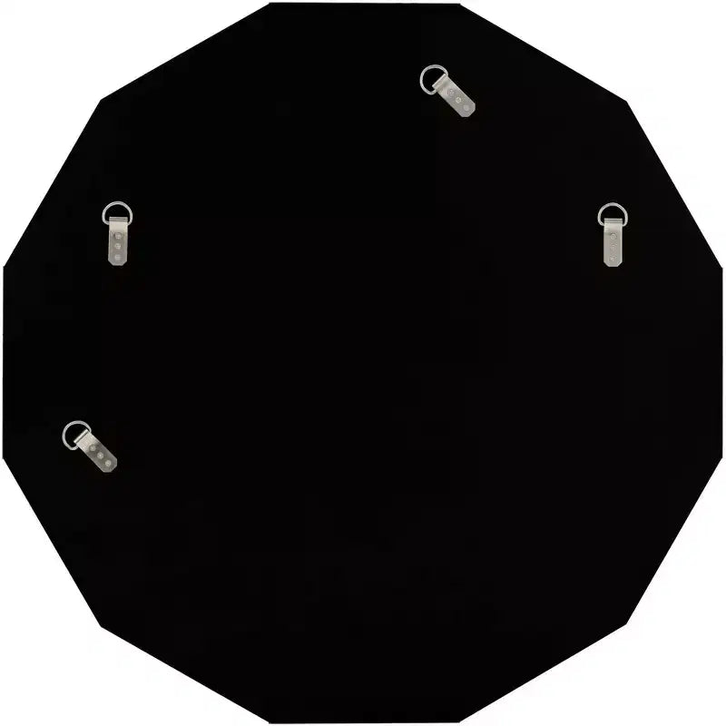 Specchio da parete a triangolo rotondo dorato, set da 2 pezzi