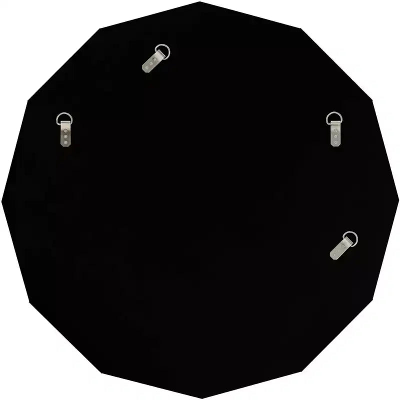 Specchio da parete a triangolo rotondo dorato, set da 2 pezzi