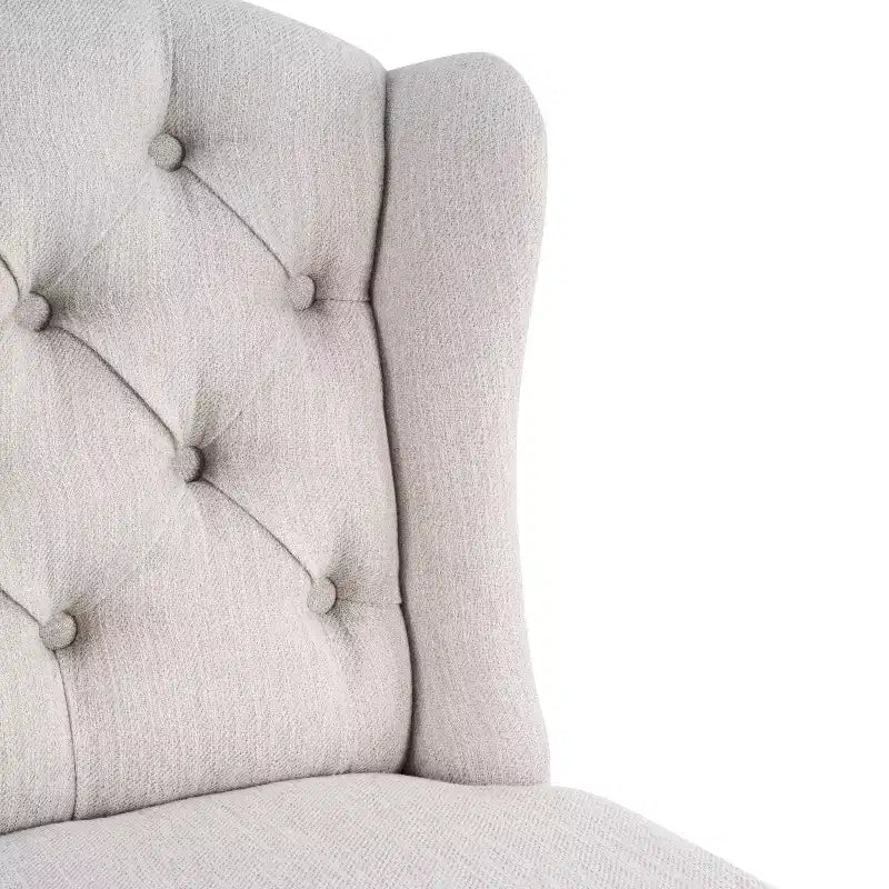 Sgabelli da bancone imbottiti Wingback grigi, set da 2