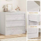 Cassettiera a 3 cassetti, Nero/Naturale/Bianco, Senza maniglie, Monoutente – 75 cm L x 40 cm P x 77,5 cm H