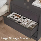 Cassettiera a 3 cassetti, Nero/Naturale/Bianco, Senza maniglie, Monoutente – 75 cm L x 40 cm P x 77,5 cm H