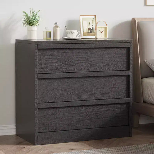 3 Drawer Dresser for Bedroom, Modern 3 Chest of Drawers with Handle-free Design, 31in Tall Closet Organizer for Bedroom, Living Room, Nursery