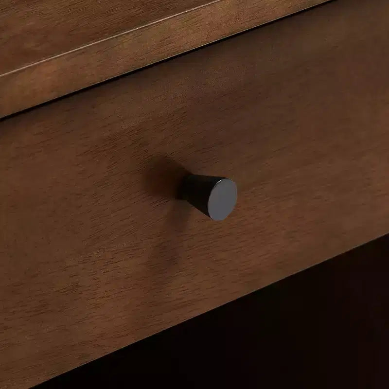 Comodino in legno marrone a 1 cassetto, singolo