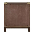 Comodino a 3 cassetti con inserti dorati – Espresso / Grigio / Bianco, montaggio da 1 persona