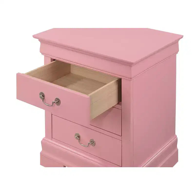 Comodino Rettangolare in Legno, Multicolore, 1 Pezzo, per Adulti
