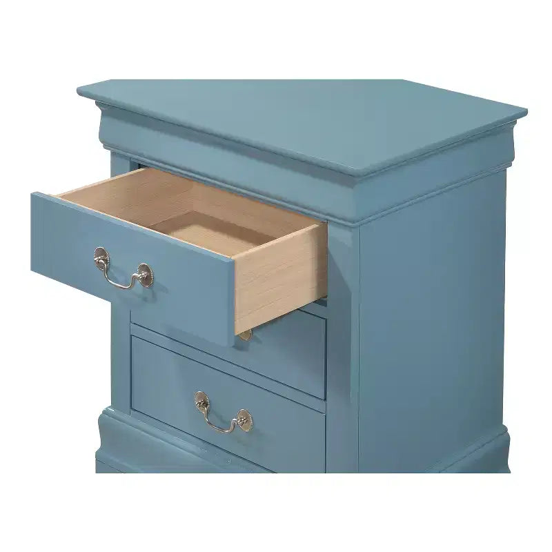 Comodino Rettangolare in Legno, Multicolore, 1 Pezzo, per Adulti