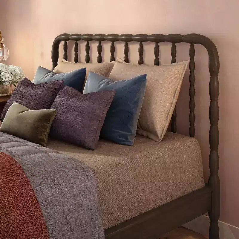 Letto matrimoniale in legno naturale, singolo