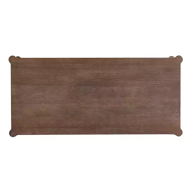 Tavolino da salotto GDFStudio Ottilia in legno rustico con gambe a spirale tornite e ripiano inferiore