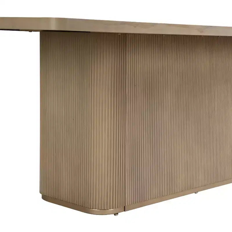 Set da pranzo 7 pezzi con sedie girevoli a 180°, beige/verde muschio, 6 posti a sedere