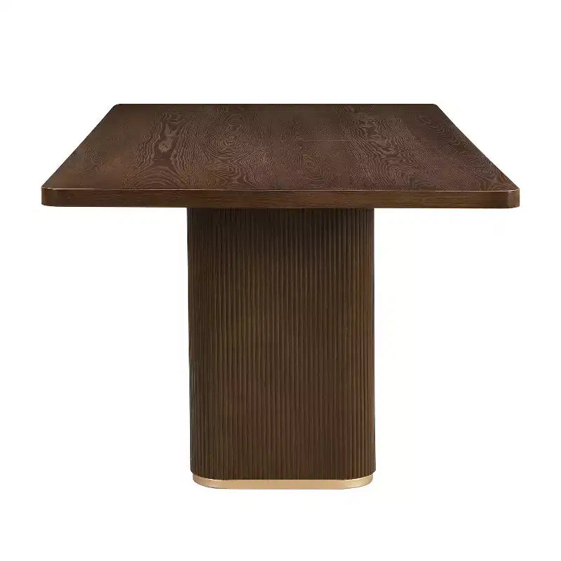 Set da pranzo 7 pezzi con sedie girevoli a 180°, beige/verde muschio, 6 posti a sedere
