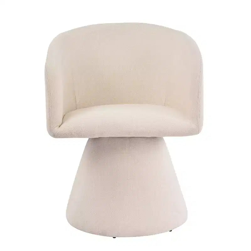 Set da pranzo 7 pezzi con sedie girevoli a 180°, beige/verde muschio, 6 posti a sedere