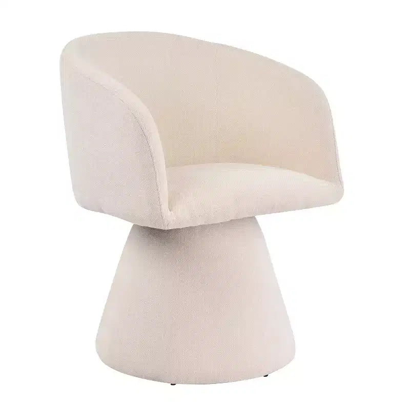 Set da pranzo 7 pezzi con sedie girevoli a 180°, beige/verde muschio, 6 posti a sedere