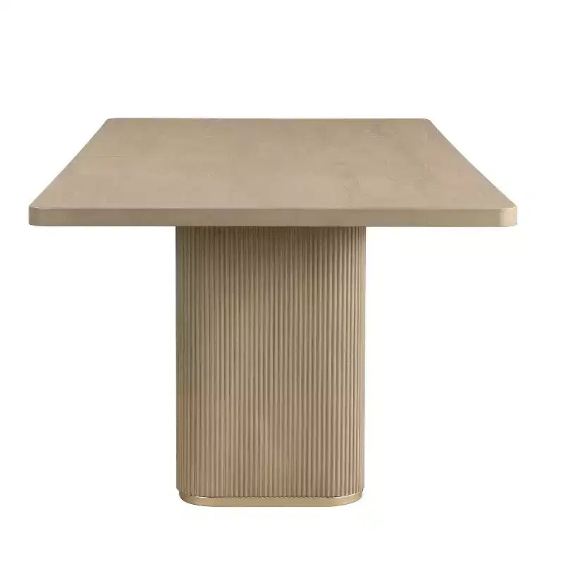 Set da pranzo 7 pezzi con sedie girevoli a 180°, beige/verde muschio, 6 posti a sedere