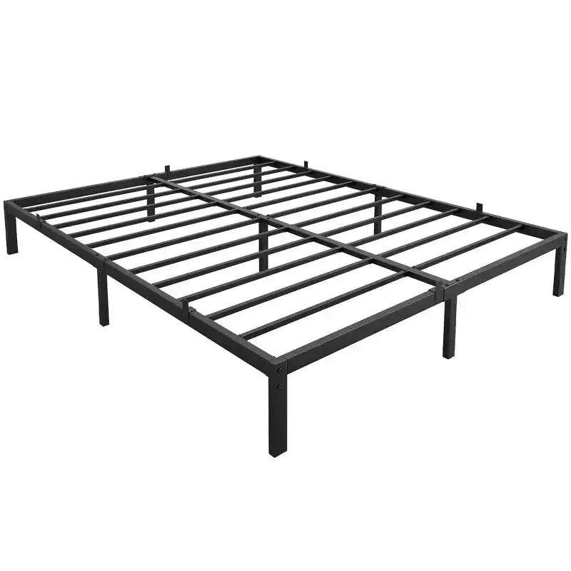 Struttura letto a piattaforma in metallo bianco/nero, Singolo/Piazza e mezza/Matrimoniale/King Size, Per 1-2 persone
