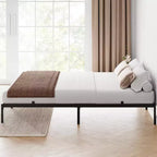 Struttura letto a piattaforma in metallo bianco/nero, Singolo/Piazza e mezza/Matrimoniale/King Size, Per 1-2 persone