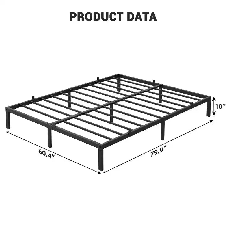Struttura letto a piattaforma in metallo bianco/nero, Singolo/Piazza e mezza/Matrimoniale/King Size, Per 1-2 persone