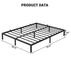 Struttura letto a piattaforma in metallo bianco/nero, Singolo/Piazza e mezza/Matrimoniale/King Size, Per 1-2 persone