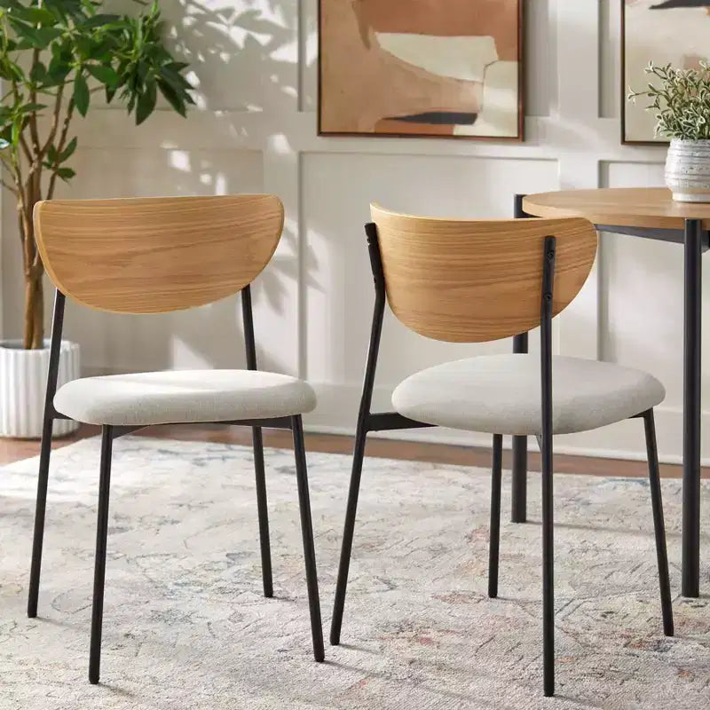 Set da Pranzo Rotondo, Rovere/Nero, 3 Pezzi, 4 Posti a Sedere