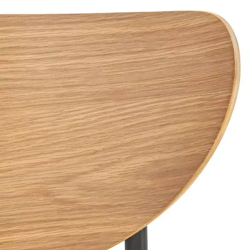 Set da Pranzo Rotondo, Rovere/Nero, 3 Pezzi, 4 Posti a Sedere