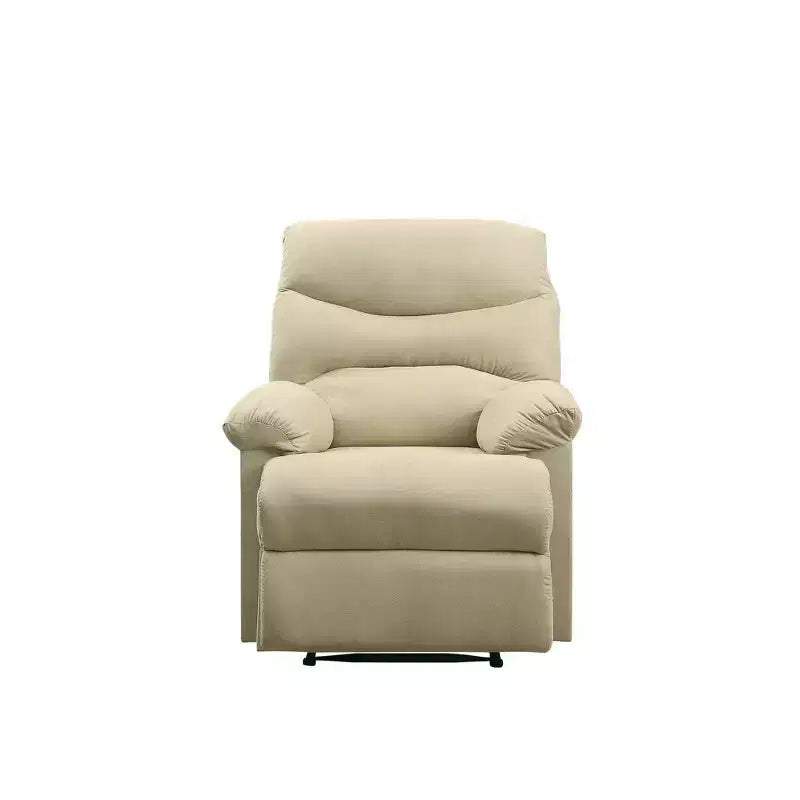 Poltrona reclinabile in microfibra beige, monoposto