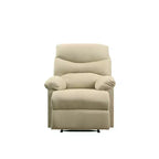 Poltrona reclinabile in microfibra beige, monoposto