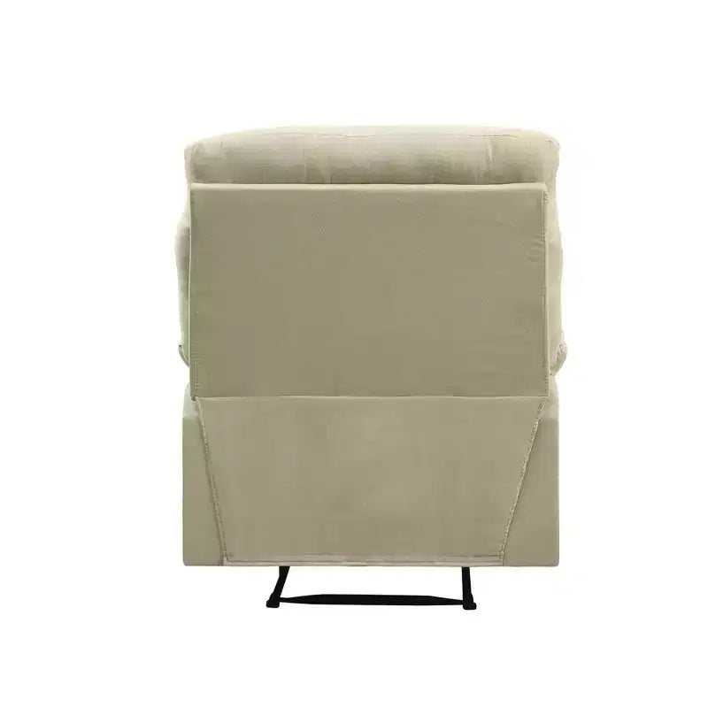 Poltrona reclinabile in microfibra beige, monoposto