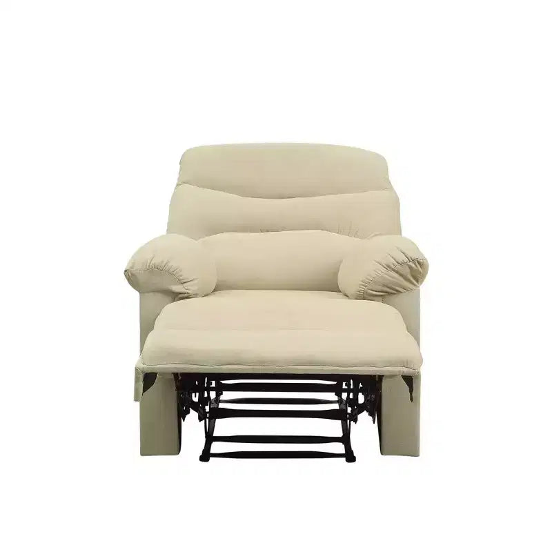 Poltrona reclinabile in microfibra beige, monoposto