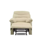 Poltrona reclinabile in microfibra beige, monoposto