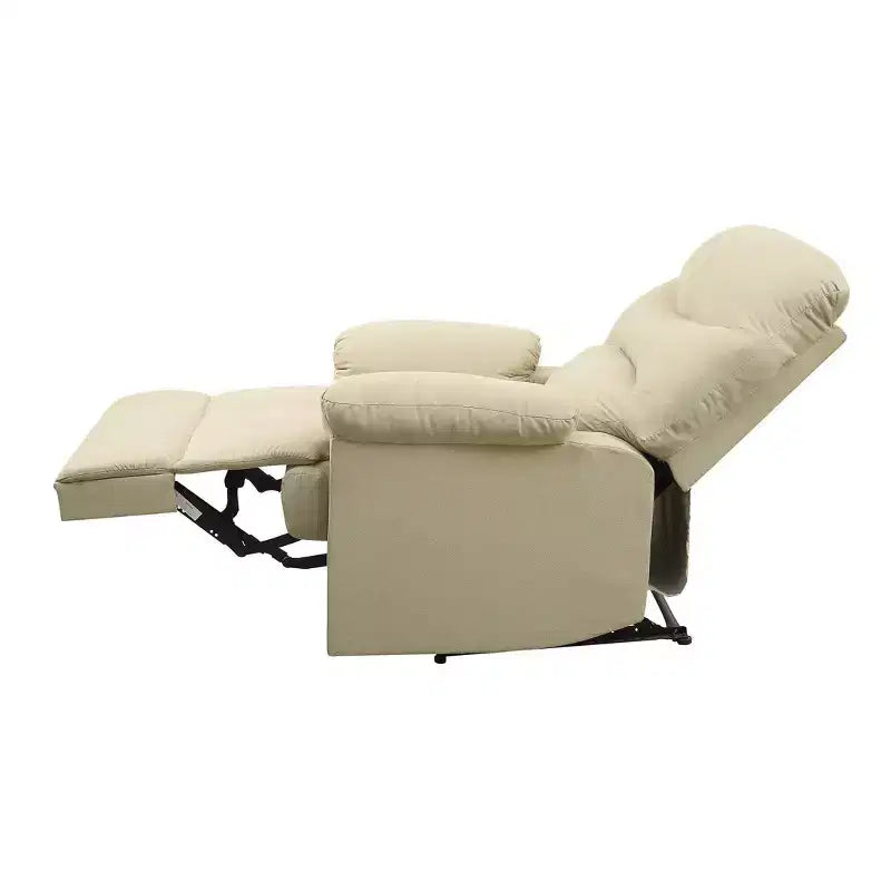 Poltrona reclinabile in microfibra beige, monoposto
