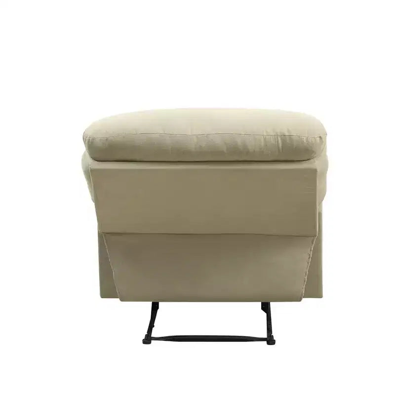 Poltrona reclinabile in microfibra beige, monoposto