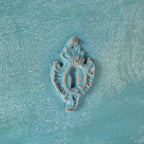 Comò a 3 cassetti blu anticato