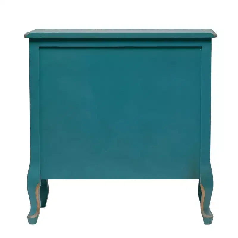 Comò a 3 cassetti blu anticato