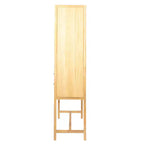 Credenza con ante e cassetti in canna d'India, 2 ante e 2 cassetti, singola