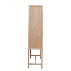 Credenza con ante e cassetti in canna d'India, 2 ante e 2 cassetti, singola
