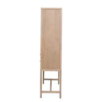Credenza con ante e cassetti in canna d'India, 2 ante e 2 cassetti, singola