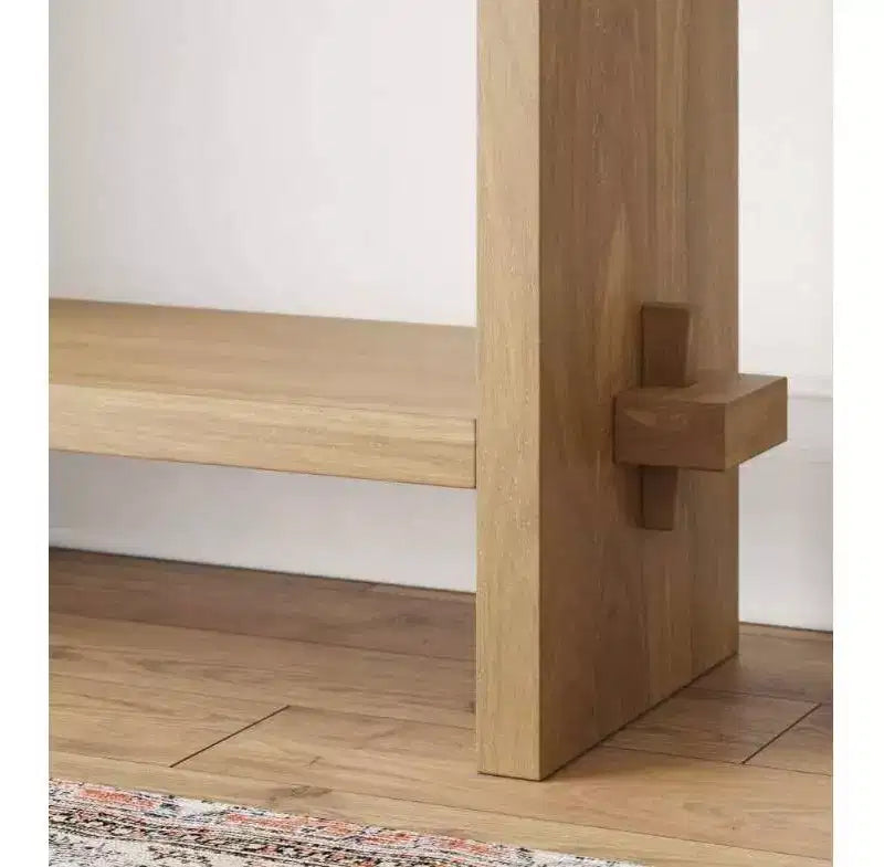 Tavolino Consolle Rustico Marrone Chiaro, Set da 2