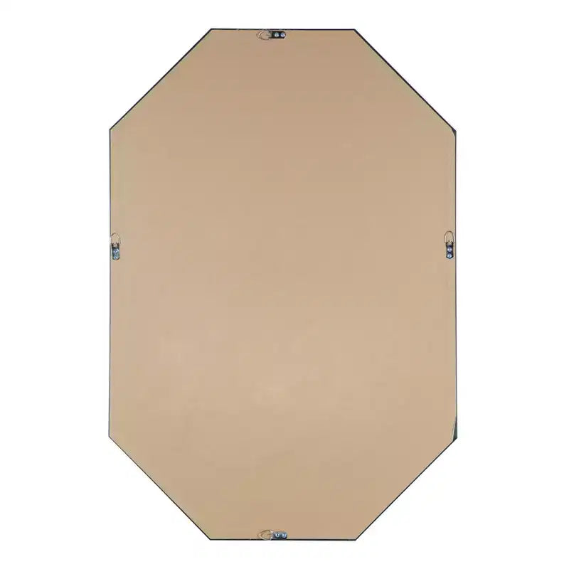 Specchio da Parete Ottagonale Allungato – Nero / Oro, Singolo