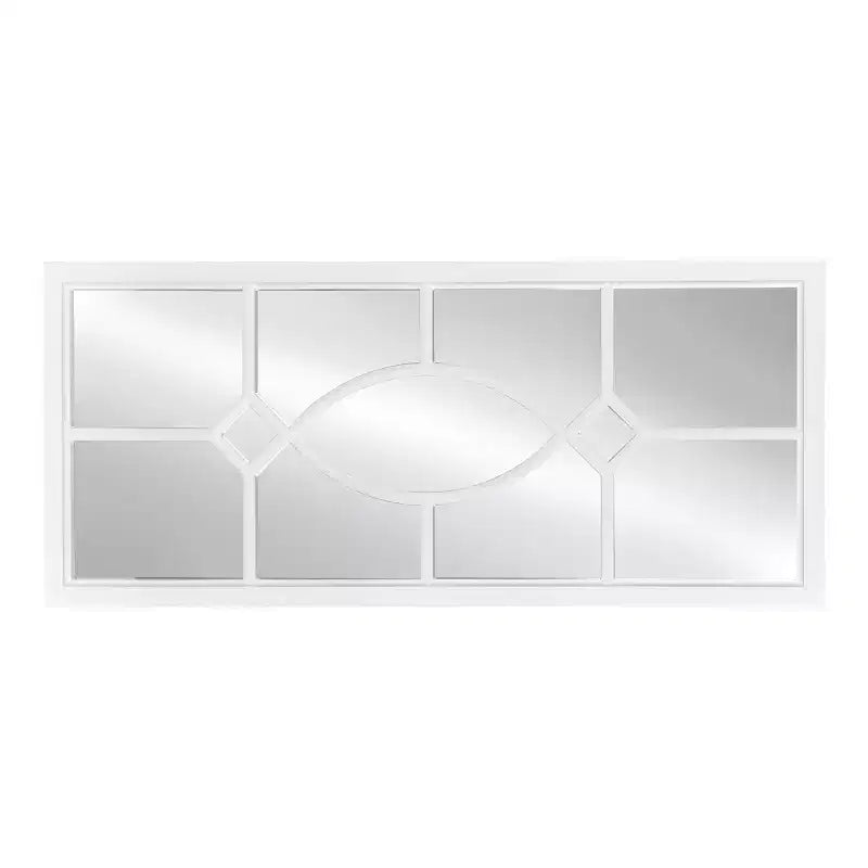 Specchio da parete rettangolare incorniciato nero/marrone/bianco, singolo, 13x30 pollici