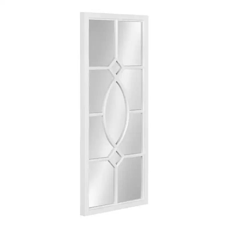 Specchio da parete rettangolare incorniciato nero/marrone/bianco, singolo, 13x30 pollici